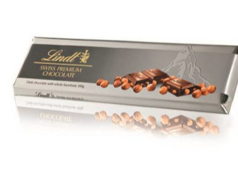 Продуктови Категории Шоколади Lindt  Черен шоколад с цели лешници  49 % мин. какао 300 гр.